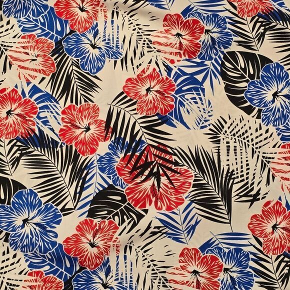 Men’s Shirt Size XL Hawaiian Button Up SHort Sleeve Red White Blue - Picture 5 of 5